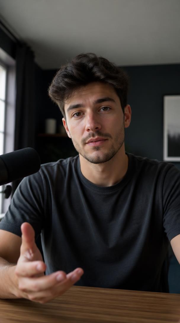 Image de la vidéo analysée : créateur filmé face caméra en cadrage vertical